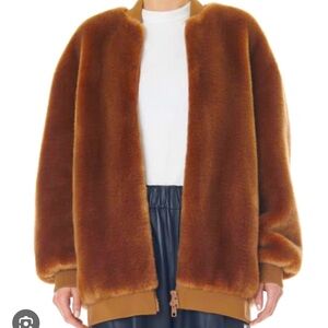 TIBI FAUX FUR BOMBER LIKE NEW